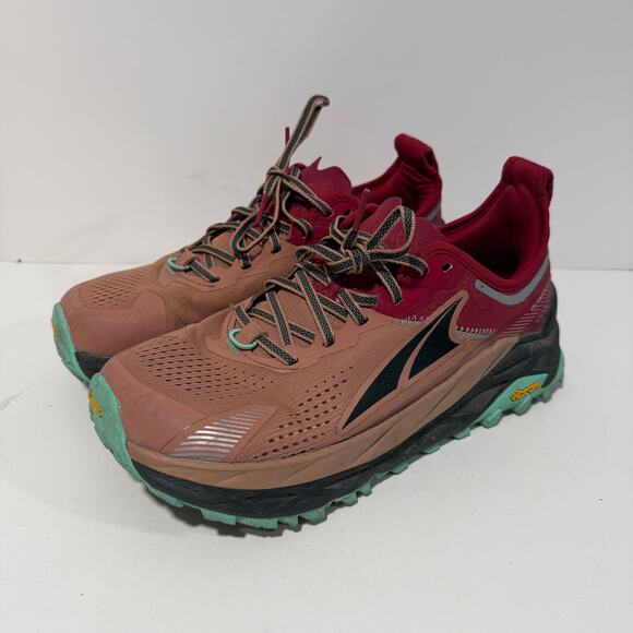Altra Women's Olympus 5 Trail Running Shoes Sneakers Pink Green 9.5 Vibram - Picture 8 of 8